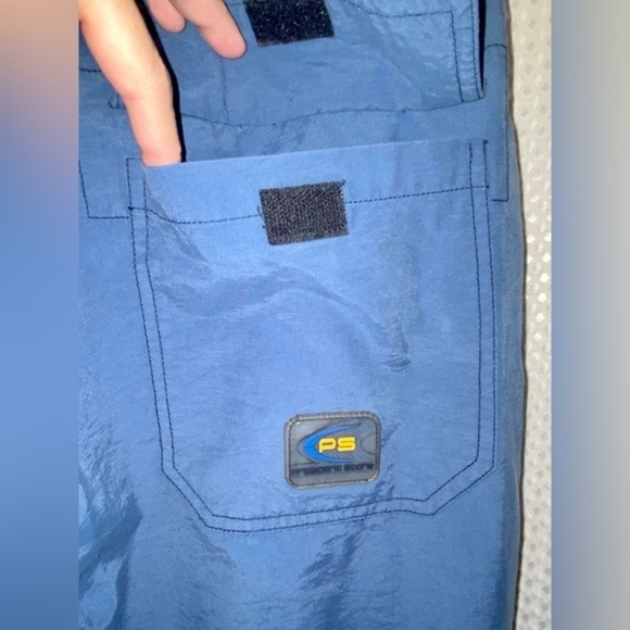 Women’s Vintage Y2K President Stone blue belted high waisted cargo pants Sz 32 - Picture 3 of 16